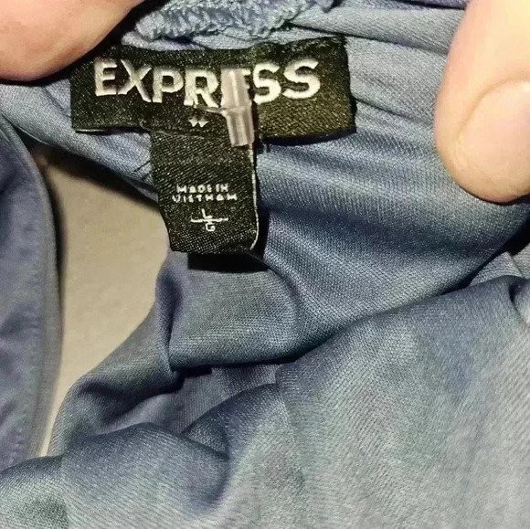 Express Brand Womans Blue Halter Top Size L - Picture 9 of 10